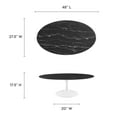 thumbnail image 6 of Modway Lippa 48" Oval Artificial Marble Coffee Table in White Black, 6 of 7