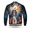 thumbnail image 2 of Happy Halloween Vampire English Springer Spaniel BOO with Pumpkins Fun and Spooky All Over Print 3D Baseball Jacket Springers Dog Lover Gifts Bomber Jacket Softball - 00018, 2 of 6