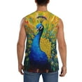 thumbnail image 4 of Pofeuu Peacocks Print Men's Muscle T-Shirt, Sleeveless, Muscle Tank, Classic Muscle Tee Top For Men Casual Sleeveless Muscle T-Shirt Trendy Clothes-3X-Large, 4 of 7