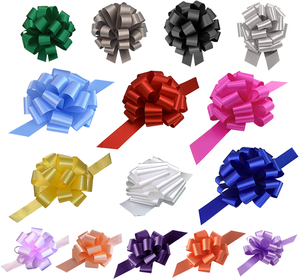 Assorted Gift Pull Bows for Christmas - Various Sizes, Set of 15 ...