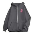 thumbnail image 6 of ZSQDM Women's Hoodies Sweatshirts Womens Casual Sweatshirt Crew Neck Cute Relaxed Fit Tops Breast Cancer Awareness Hoodies for Women Graphic Full Zip Up Sweatshirt Oversized Jackets Clothes (M), 6 of 7