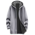 thumbnail image 4 of Women's Casual Oversized Jackets Zip Up Solid Color Hooded Coat Fall Drawstring Lightweight Outerwear with Pockets, 4 of 5