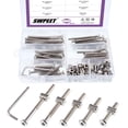 thumbnail image 1 of Tornillos Swspeet para cuna, 100 unidades, chapados en níquel M6 con llave, 1 of 7