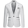 thumbnail image 1 of Traje de hombre entallado de un solo pecho, moda juvenil, informal, para banquete de boda, chaqueta, 1 of 6
