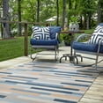 thumbnail image 2 of Linon Outdoor Washable Area Rug Collection, Ivory and Blue, 5' x 7', 2 of 8