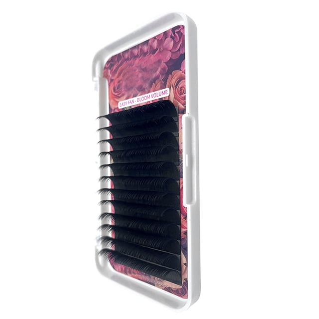 Pestañas postizas con rizo en forma de D, injerto de pestañas negras para maquillaje diario, cosplay, actuación, 0,07 D, 14 mm/0,55 pulgadas