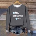 thumbnail image 4 of Women's Plus Size Fashionable Graphic Sweatshirts with Crewneck Long Sleeve Printed Loose Fit, 4 of 6