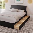 thumbnail image 1 of Nexera Corbo Storage Bed and Headboard, Black, 1 of 8