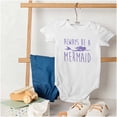thumbnail image 4 of Always Be a Mermaid Cute Beach Day Bodysuit Jumper Girls Infant Baby Brisco Brands 18M, 4 of 6