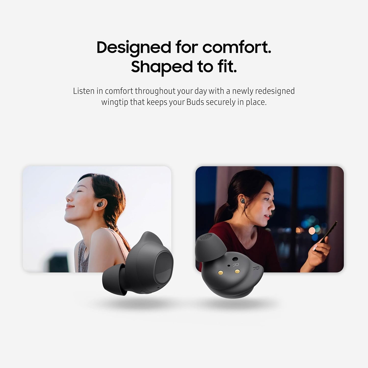 SAMSUNG Galaxy Buds Fan EditionFE SM-R400, Active Noise-Cancelling, Wireless Bluetooth v5.2 Earbuds, Android 8.0 and Up - Graphite International Version