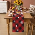 thumbnail image 2 of Christmas Gnomes Table Runner 70 Inches Long Farmhouse Dress Scarves, Buffalo Plaid Xmas Winter Snowflakes Dining Tablerunner for Coffee Table/Kitchen Island/Party Décor, 13" x 70", 2 of 8