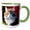 Green/White, variant on 3drose, Heart-melting Portrait of Norwegian Forest Cat. Beautiful Gifts for Family, 11oz Two-tone Green Mug