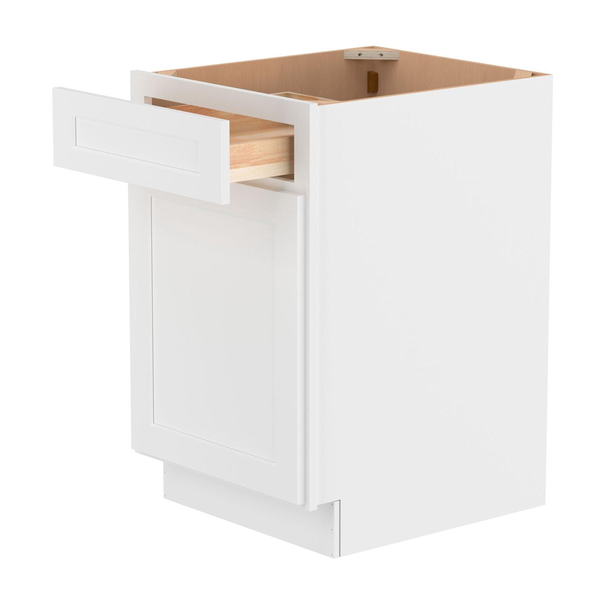Furinno Shaker Drawer Base Kitchen Cabinet with 1-Door, Ready to Assemble, 24 D x 21 W x 34.5 H, White