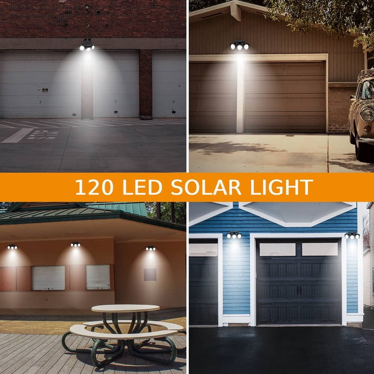 Ever Brite Outdoor Solar Wall Light, 132 LED Beads, IP65