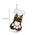 thumbnail image 2 of Plaid Puppy Christmas Stocking, Decorative Fabric Accent, Reusable Room Styling, for Dining Room, Living Room, Fireplace and Christmas Party Decor, 2 of 9