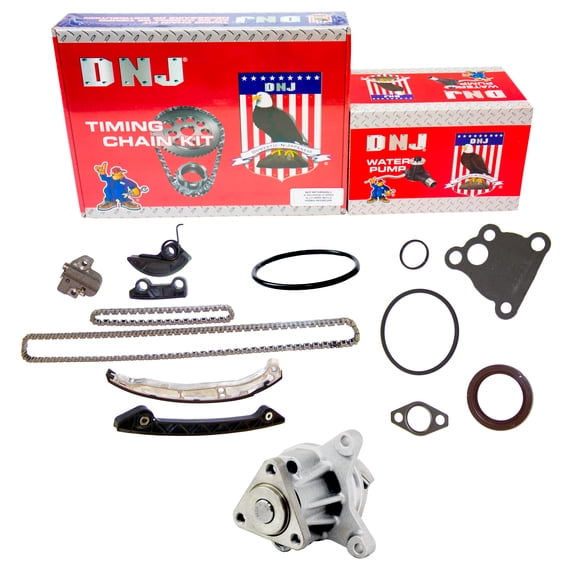 DNJ TK435WP Timing Chain Kit with Water Pump Fits Cars & Trucks 03-07 Mazda 2.3L L4 DOHC 16V