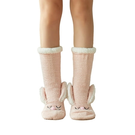 

Bmnmsl Women Floor Socks with Plush Lining Non-slip Bottom