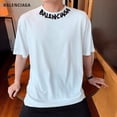 thumbnail image 2 of BALENCIAGA100 % Original De Los Hombres Y Las Mujeres De La Moda Escote Letra Impreso Camiseta Parejas Suelto Transpirable Descansopangjing, 2 of 4