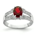 thumbnail image 1 of 925 Sterling Silver Garnet Diamond Ring Gemstone, 1 of 6