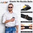 thumbnail image 4 of SUOSDEY No Buckle Belts for Men Women,Nylon Elastic Belts Invisible Buckleless Belt 4 pack, 4 of 8