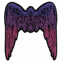 Small Angel Wings Biker Patch Pink