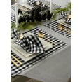 thumbnail image 4 of Black/White Reversible Gingham/Buffalo Check Placemat Set, 4 of 10