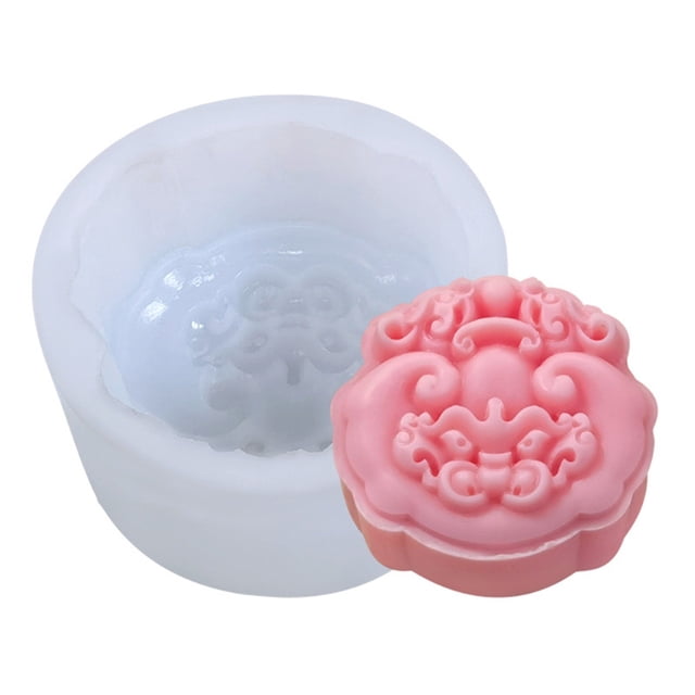 Techinal Chinese Style Snowy Mooncake Silicone Mold DIY Creative Mung Bean Pastry Heart Baking Mold Handmade Soap Mold for Childs