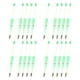 thumbnail image 1 of Kit de 20 bolígrafos rollerball con cuentas imprimibles creativas Verde, 1 of 9