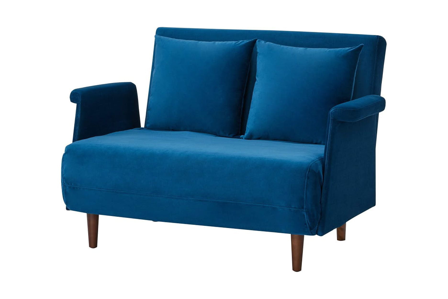 A&D Home Boston Velvet Convertible Chair, Blue 