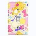 thumbnail image 1 of Metal Light Switch Wall Plate Outlet Cover (Yellow Teddy Bear Karaoke Hearts Music Bow - Single Toggle), 1 of 2