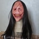 thumbnail image 2 of Máscara aterradora de demonio rojo con pelo largo para cosplay de terror, látex, 2 of 2