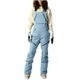 thumbnail image 3 of Sentmoon Ski Pants Women Womens Snow Pants Women's Snow Ski Overalls Windproof Insulated Romper Snowpants for Everyday Wear and Casual Outfits Light Blue XXL, 3 of 10
