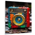 thumbnail image 2 of Designart "Classic Beats of Yellow and Red Jukebox" Jukeboxes Metal Wall Art, Yellow Metal Wall Decor, Modern Metal Art Decor For Hallway - 16x32 Inch, 2 of 6