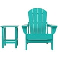 thumbnail image 5 of Polytrends  Laguna Hdpe All Weather Outdoor Patio Foldable Adirondack Chair With Side Table (2-Piece Set) Turquoise, 5 of 5