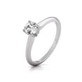 thumbnail image 3 of 0.50 Carat Lab Grown 4 Prong Solitaire Round Cut Solitaire Diamond Engagement Ring For Women in 14K White Gold- E-F Color, VS1-VS2 Clarity (Ring Size: 6), 3 of 4