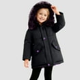 thumbnail image 5 of Gubotare Kids Jacket Big Boys Girls Thicken Winter Coat Kid Fleece Warm Cute Hooded Jacket Clothes Size 9-10 Years (Black,9-10 Years), 5 of 9