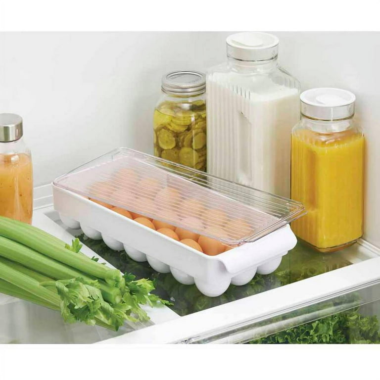 iDesign Fridge Binz BPA-Free Plastic Stackable 21 Egg Holder