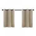 thumbnail image 2 of Blackout Rod Pocket Tier Curtains for Small Window, Short Room Darkening Basement Curtains, Cafe Drapes, 1 Panels, 34 W x 45 L Inch Each, 2 of 4