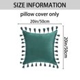 thumbnail image 6 of Unique Bargains Velvet Soft Throw Pillow Covers Pack of 2 Green 20" x 20", 6 of 6
