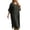 Black, variant on Women Plus Size Dress V Neck Loose Smock Style Casual Shawl 1Pc