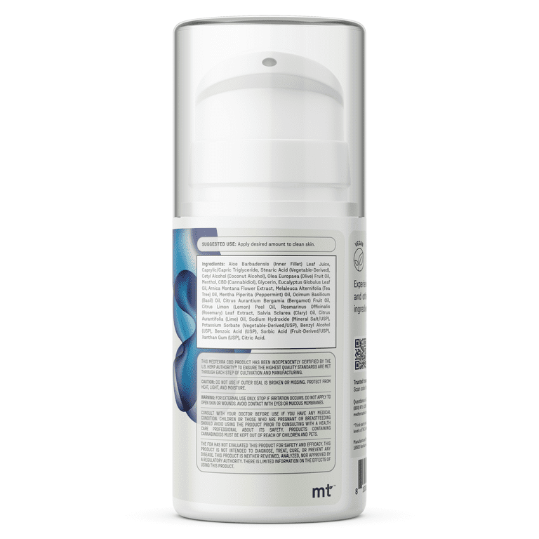 Medterra Relief Rub: 2000mg CBD Isolate Muscle Reliever Cream, 3.4