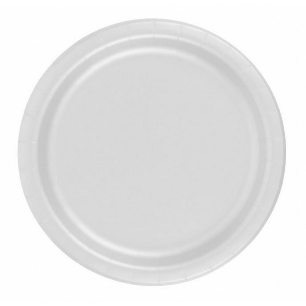 24 Plates 7" Paper Dessert Plates Wax Coated White
