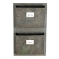 thumbnail image 3 of Linon Industrial Metal Two Slot Mailbox, Gray, Assembled, 3 of 5
