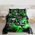 thumbnail image 2 of Homewish Extreme Sport Motocross 3 Pieces Queen Comforter Set For Adults Boys Girls,Universe Galaxy Ultra Soft Bedding Sets,Abstract Gradient Plaid Bedding Comforter Set,Luxury Bedroom Decor, 2 of 8
