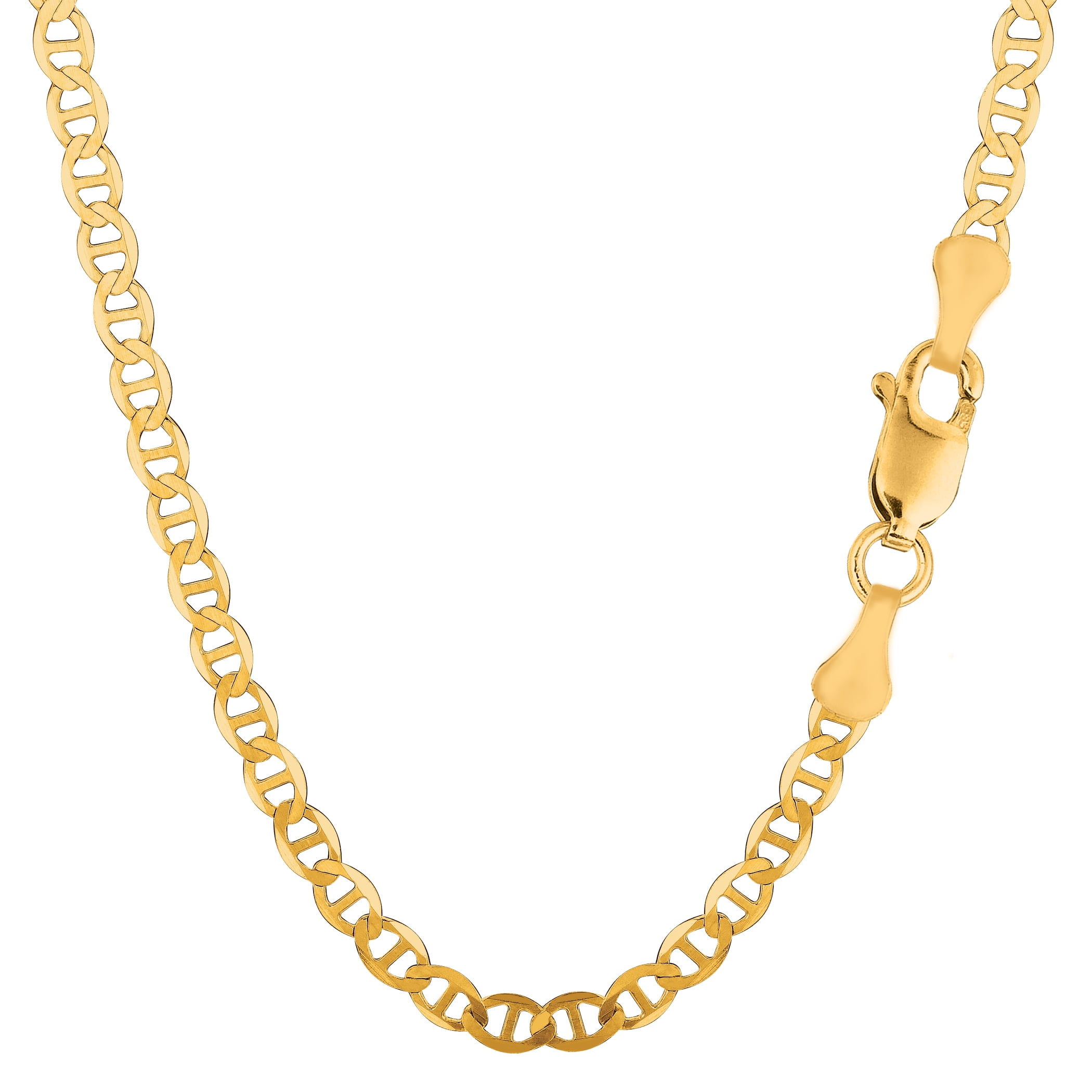 14k Yellow Gold Mariner Link Chain Necklace, 4.5 mm, 20"