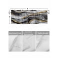 thumbnail image 2 of Kitchen Valances for Window, Modern Abstract Marble Texture Light Filtering Rod Pocket Valance Curtain, Black Gold Stripe Water Ripple Short Curtains Window Topper for Bedroom 42x12in, 2 of 9