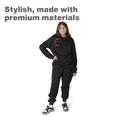 thumbnail image 5 of EVERYDAY KIDS Girls Fleece Black Crewneck Sweatshirt, 5 of 7