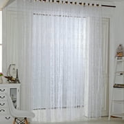 lutabuo Leaves Printed Translucent Curtains Home Windows Decor Tulle Sheer Drapes
