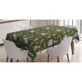 thumbnail image 1 of Africa Tablecloth, Animals of the Dark Continent Giraffe Leopard Elephant and Camel Educational Cartoon, Rectangular Table Cover for Dining Room Kitchen, 60 X 84 Inches, Multicolor, by Ambesonne, 1 of 3