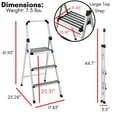 thumbnail image 2 of BirdRock Home 3-Step Aluminum Step Ladder, 2 of 9